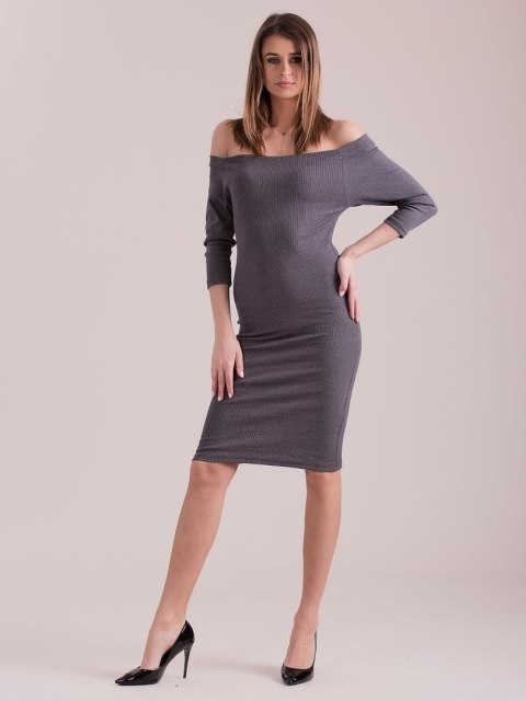 Sukienka PL-SK-1407.05 ciemny szary S