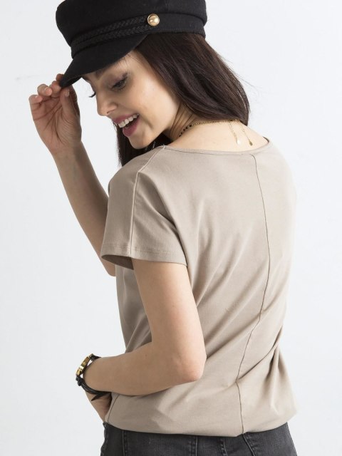 T-shirt RV-BZ-4622.69 ciemny bezowy M