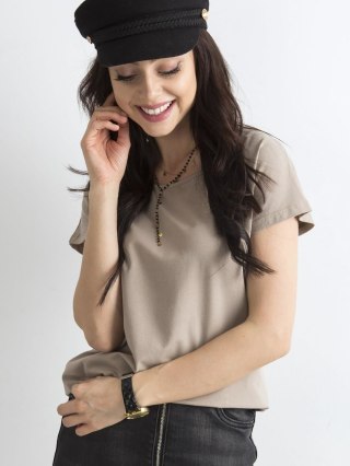 T-shirt RV-BZ-4622.69 ciemny bezowy XS