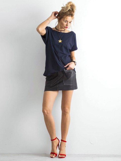 T-shirt RV-TS-4662.37P granatowy S T-shirt RV-TS-4662.37P granatowy S