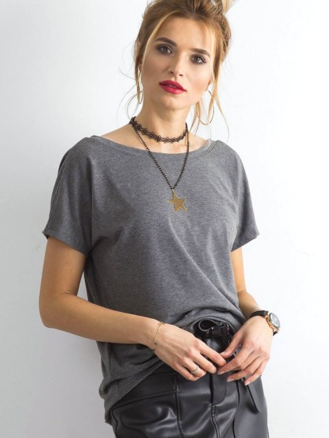 T-shirt RV-TS-4662.37P ciemny szary S T-shirt RV-TS-4662.37P ciemny szary S