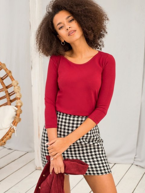 Bluzka RV-BZ-4690.28 bordowy XL