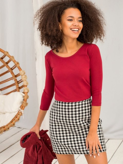 Bluzka RV-BZ-4690.28 bordowy XS