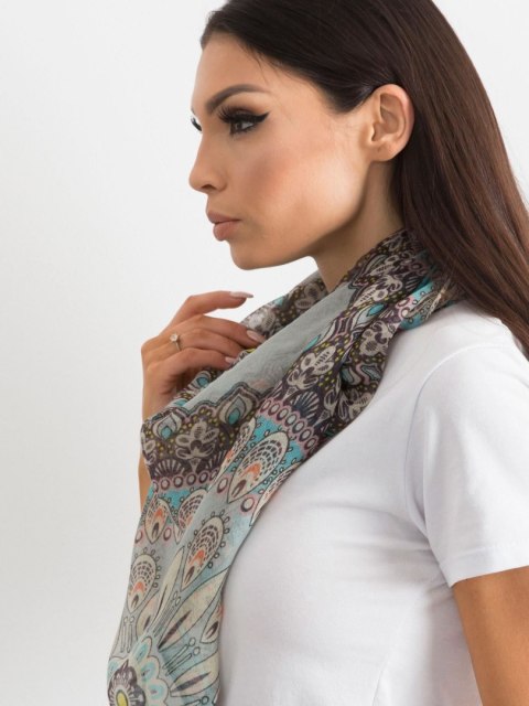 Modna chusta damska szara 100% wiskoza 110x110 cm