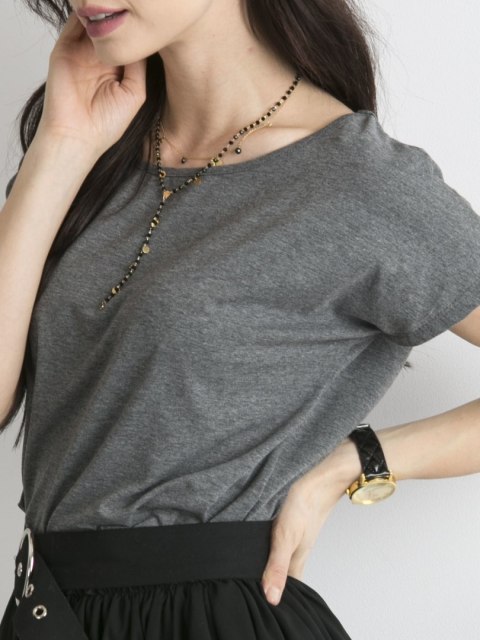 T-shirt RV-BZ-4622.43 ciemny szary XS