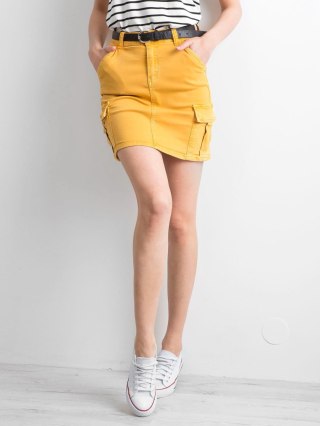 Spódnica JMP-SN-ZB165-10.67P ciemny żółty 34