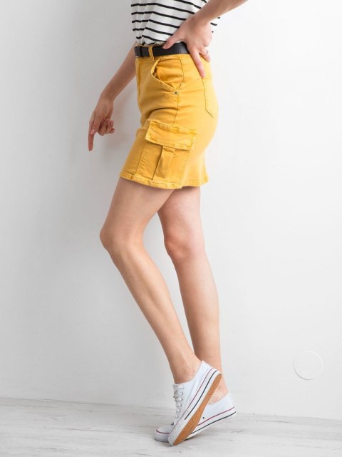 Spódnica JMP-SN-ZB165-10.67P ciemny żółty 34