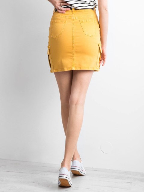 Spódnica JMP-SN-ZB165-10.67P ciemny żółty 34