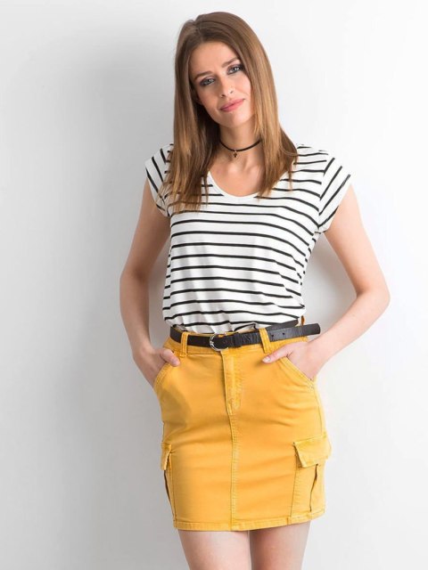 Spódnica JMP-SN-ZB165-10.67P ciemny żółty 34