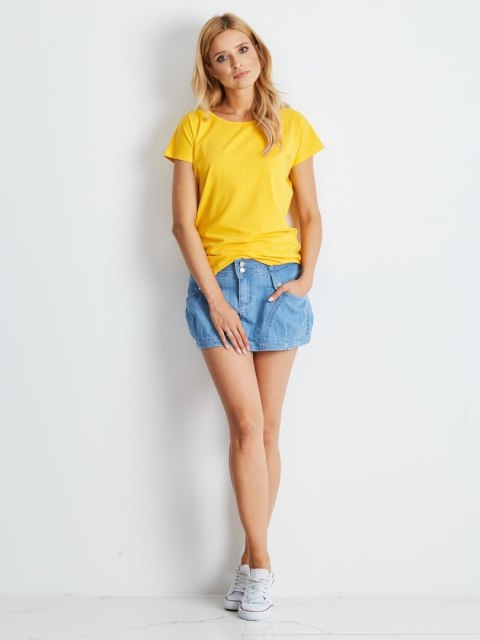T-shirt RV-BZ-4622.17 ciemny żółty S