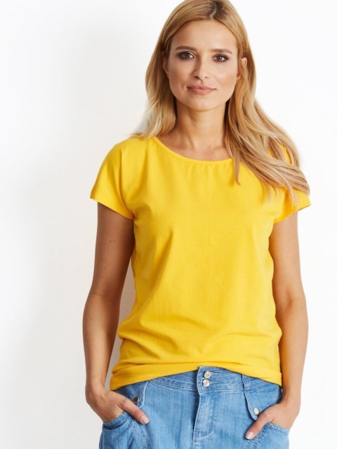 T-shirt RV-BZ-4622.17 ciemny żółty S