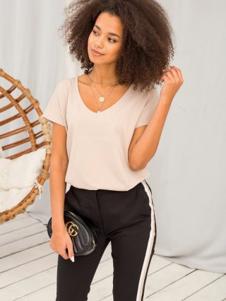 T-shirt RV-TS-4832.01P beżowy XL