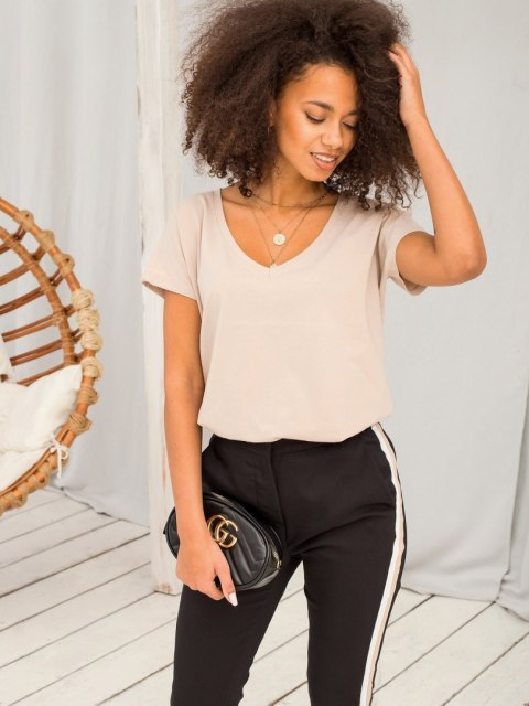 T-shirt RV-TS-4832.01P beżowy XL