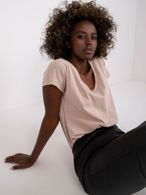 T-shirt RV-TS-4832.01P beżowy M