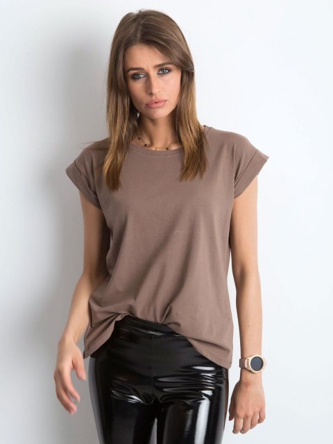 T-shirt RV-TS-4833.69P brązowy XS