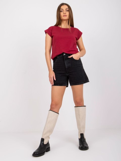 T-shirt RV-TS-4833.91P bordowy XS