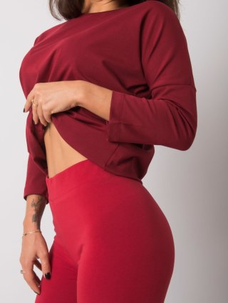 Bluzka bawełniana basic Fiona bordowa M