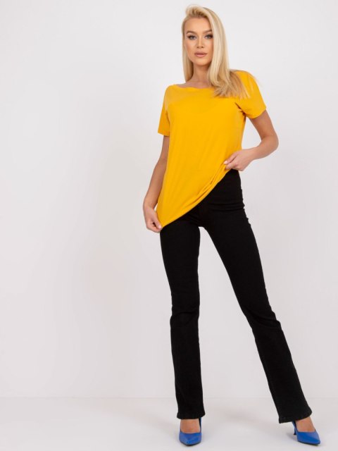 T-shirt RV-TS-4662.86 ciemny żółty S