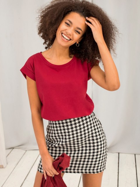 T-shirt RV-TS-4833.91P bordowy L