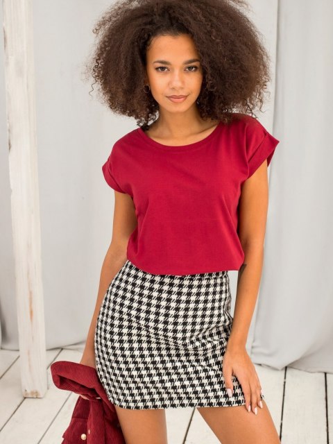 T-shirt RV-TS-4833.91P bordowy L