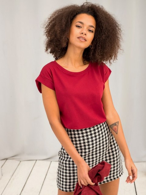 T-shirt RV-TS-4833.91P bordowy M