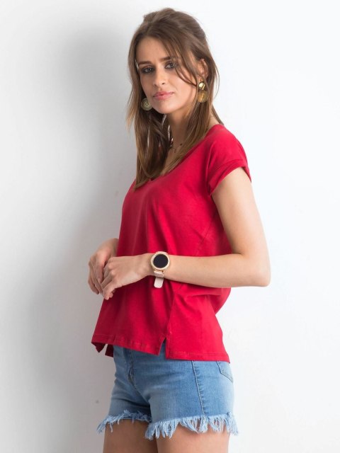 T-shirt RV-TS-4839.58P bordowy XS