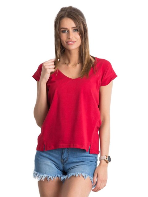 T-shirt RV-TS-4839.58P bordowy S