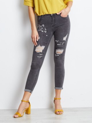 Spodnie jeans JMP-SP-F2437.54P ciemny szary 34