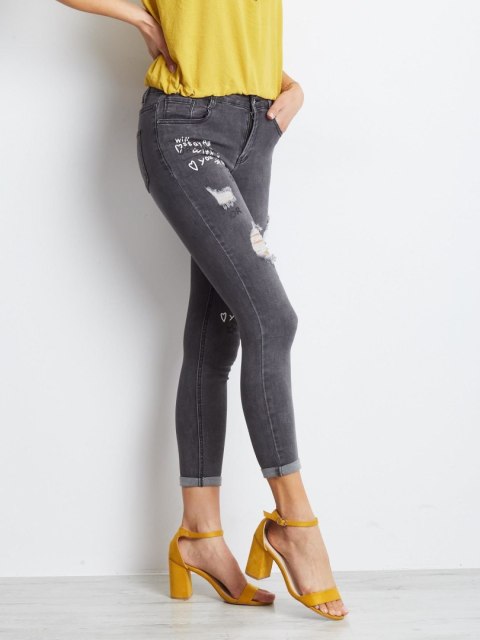 Spodnie jeans JMP-SP-F2437.54P ciemny szary 34
