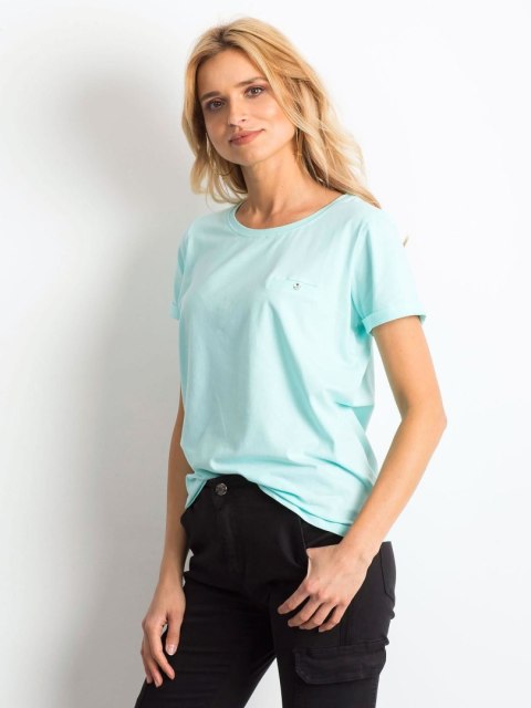 T-shirt RV-TS-4838.56P mietowy XS