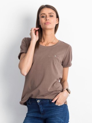 T-shirt RV-TS-4838.73P brązowy S