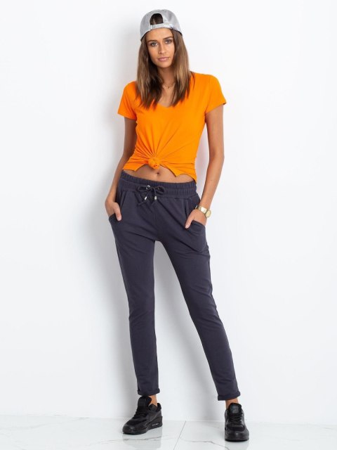 Spodnie dresowe RV-DR-3698.05X grafitowy XL