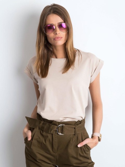T-shirt RV-TS-4833.87P beżowy XL