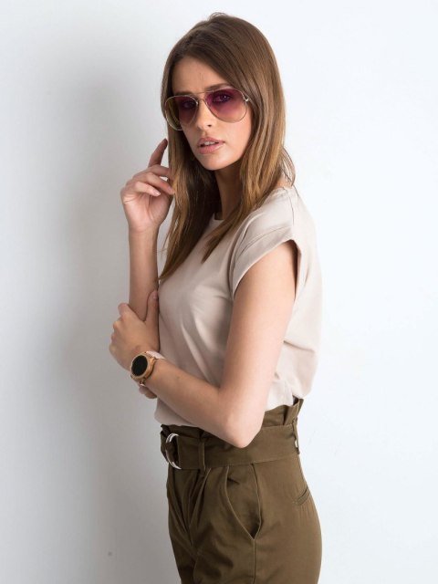 T-shirt RV-TS-4833.87P beżowy XL