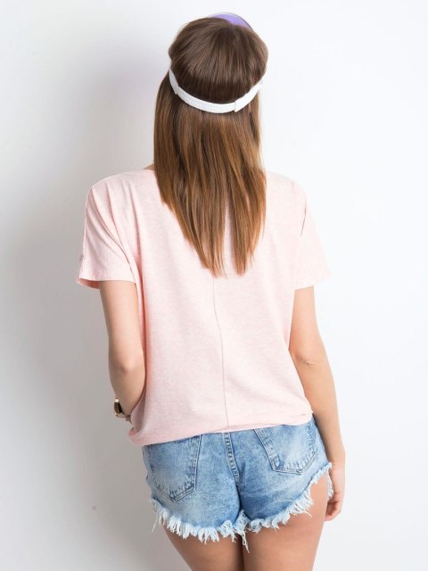 T-shirt RV-TS-4834.90P jasny różowy XS