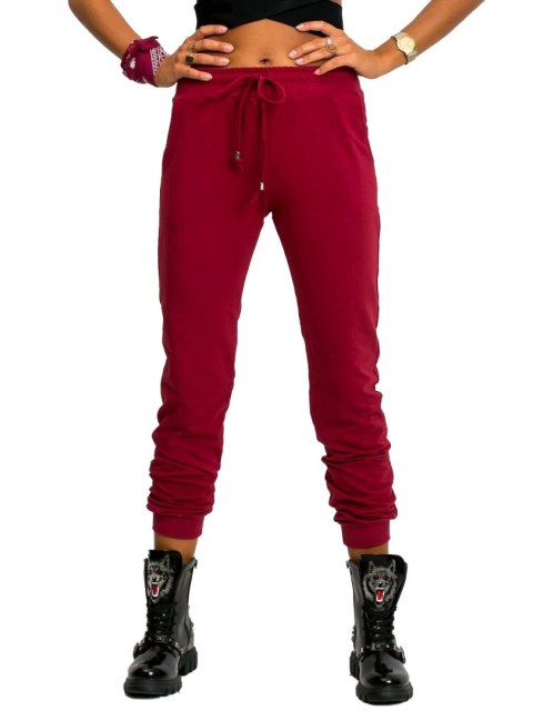 Spodnie dresowe RV-DR-5040.04X bordowy XL