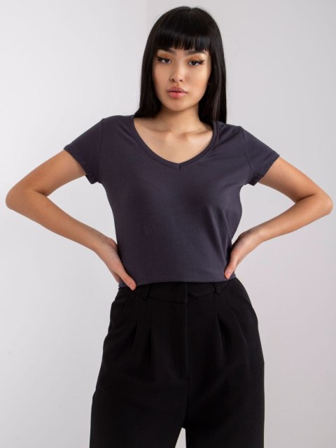 T-shirt RV-TS-4837.30P grafitowy S