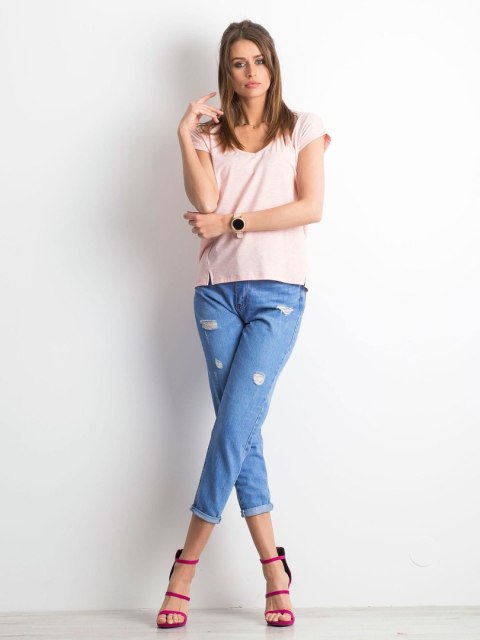T-shirt RV-TS-4839.34P jasny różowy S