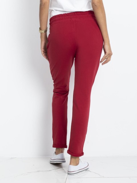 Spodnie dresowe RV-DR-3698.09X bordowy S