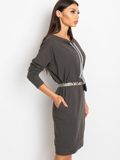 Sukienka RV-TU-4444.30P ciemny khaki L/XL Sukienka RV-TU-4444.30P ciemny khaki L/XL