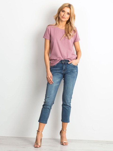T-shirt RV-TS-4838.54P ciemny różowy S