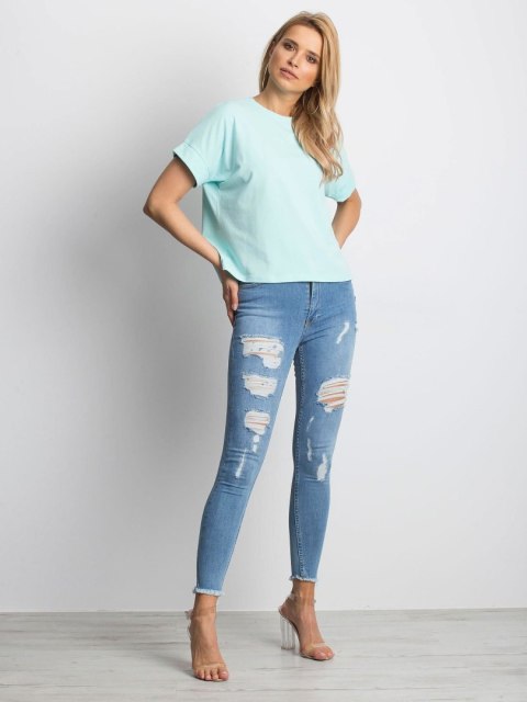 T-shirt RV-TS-4841.77P mietowy L