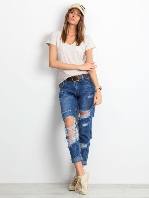 T-shirt RV-TS-4837.11P jasny beżowy XL