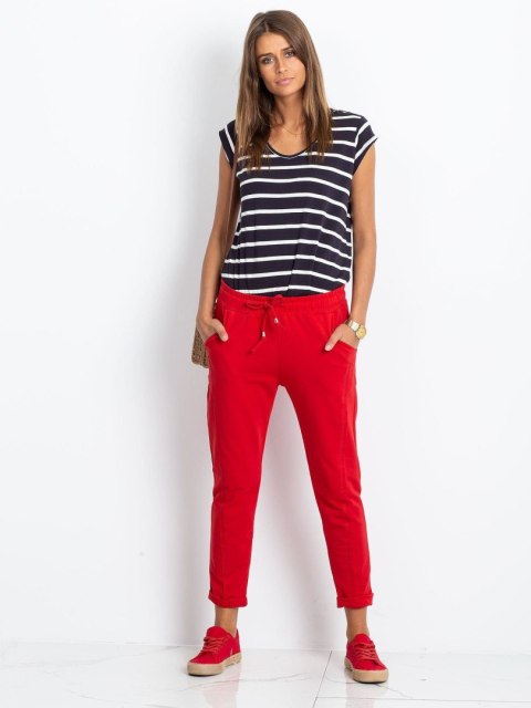 Spodnie dresowe RV-DR-3589.08X czerwony XL