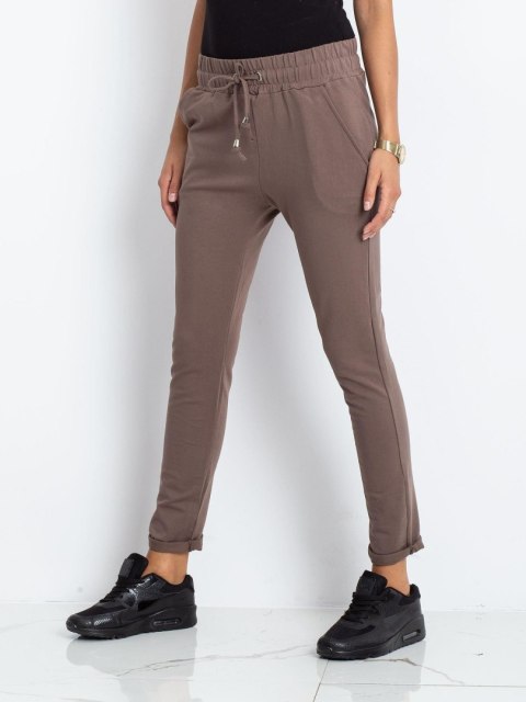 Spodnie dresowe RV-DR-3698.08X brązowy XS