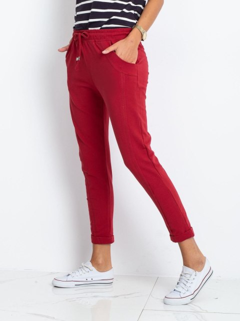 Spodnie dresowe RV-DR-3589.06X bordowy L