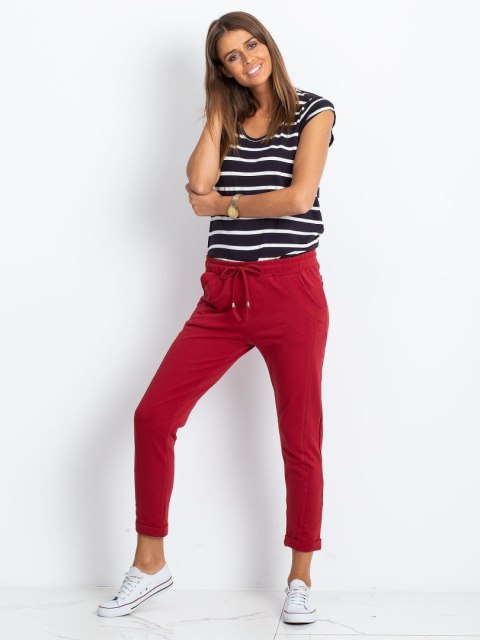 Spodnie dresowe RV-DR-3589.06X bordowy M