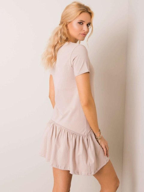 Sukienka RV-SK-5631.02X beżowy XL