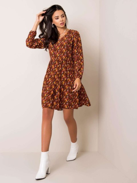 Sukienka D70013Z30211 czarno-beżowy M/L