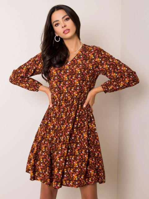 Sukienka D70013Z30211 czarno-beżowy M/L